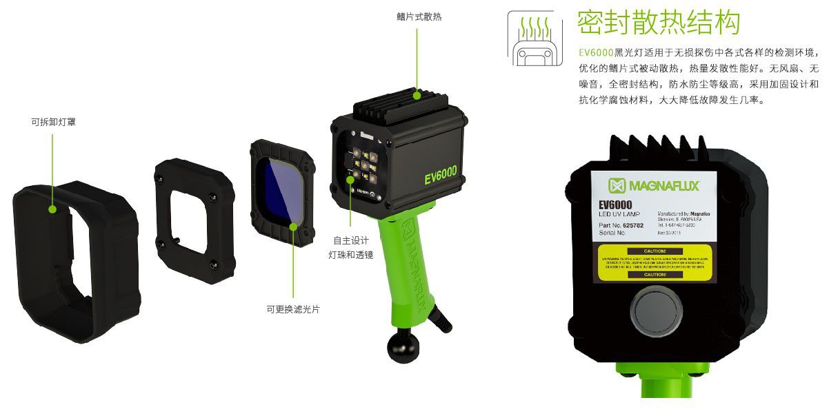 美國(guó)磁通EV6000探傷黑光燈